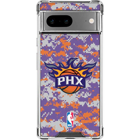 NBA Phoenix Suns Digi Camo Google Pixel 7a Clear Case